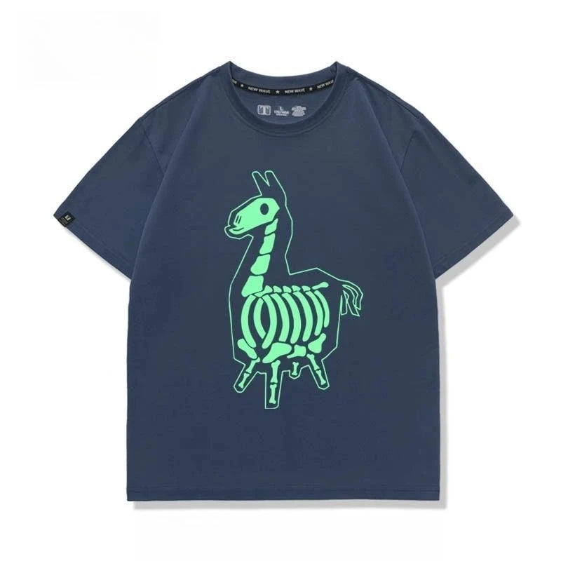New Fortnite short-sleeved creative high-value cartoon cartoon cool printed men's and women's breathable sweat-absorbent T-shirt