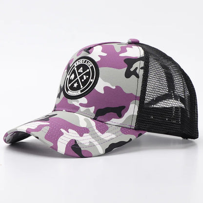 Four Seasons Mesh Baseball Cap Women Men Fashion Casual Breathable Letter Icon Unisex HipHop Trucker Caps Outdoor Sports Dad Hat