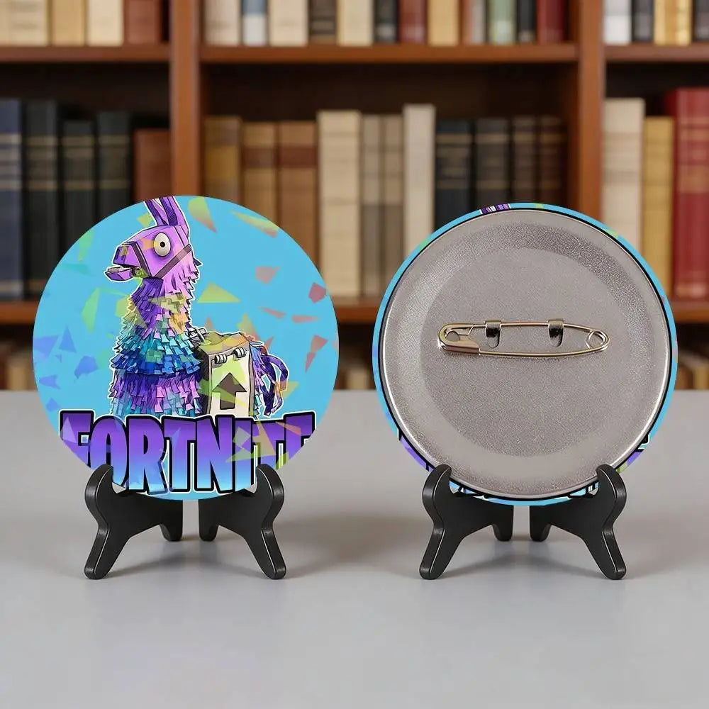 Game F-Fortnite Logo Printing For Laser Badges Pin On Backpack Clothes Hat Brooch Decoration Art Gifts