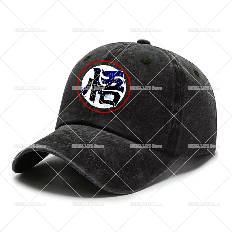 Anime Dragons Ball Men Washed Baseball Cap Son Goku Adults Retro Peaked Cap Outdoor Sport Hip-hop Dad Hat Unisex Mesh Sunhat