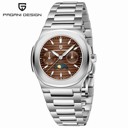 2025 New PAGANI DESIGN Women's Watch Automatic Date Luxury Quartz Watch Japan Epson VX3HA Watch Stainless Steel Waterproof Clock