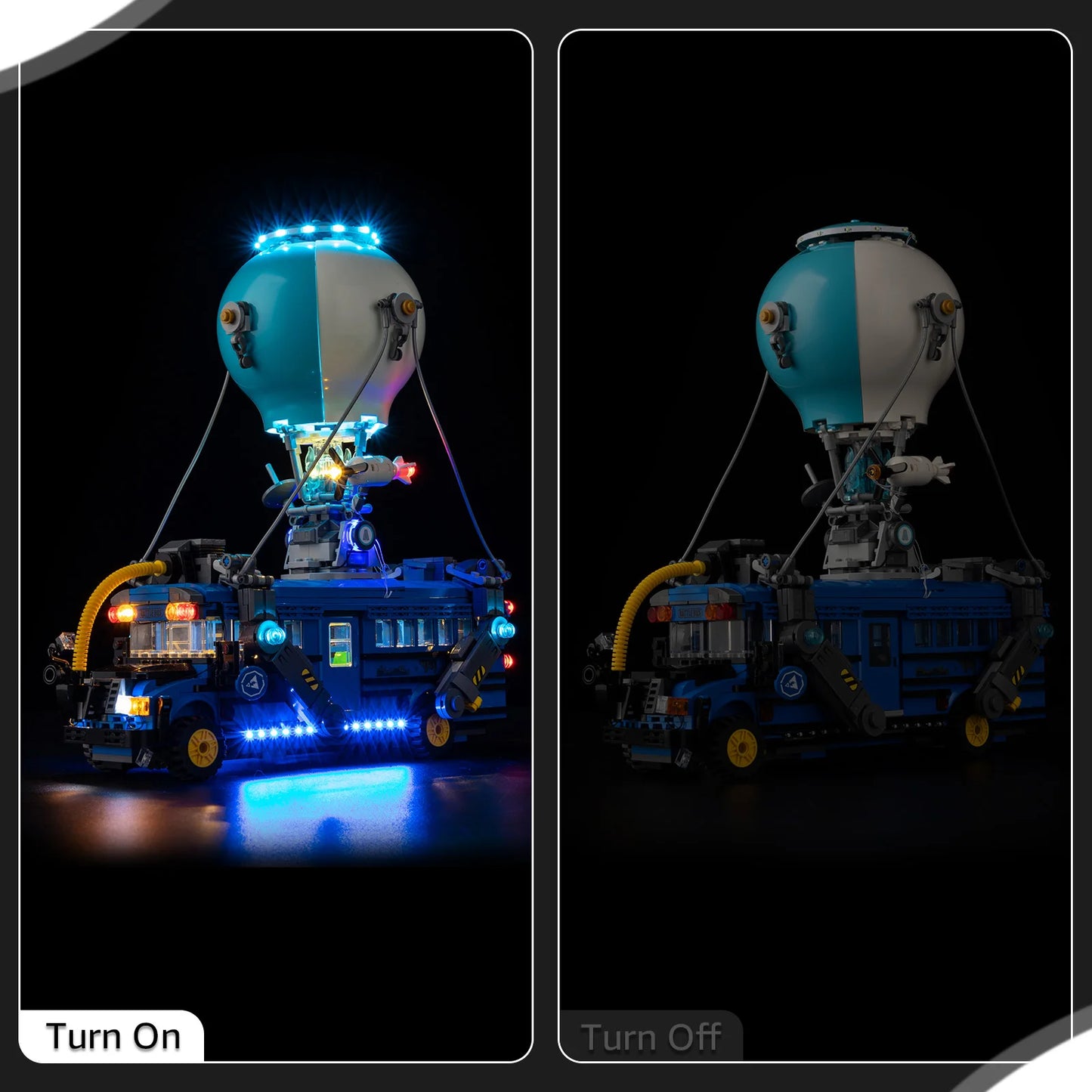 Комплект LED осветление без модел, подходящ за строителни блокчета LEGO Fortnite Battle Bus 77073