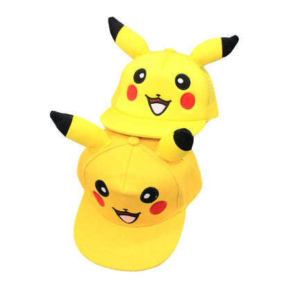 Pokemon Baseball Cap Pikachu Hat Pokemon Cosplay Hip Hop Cap for Girl Boy Children kids Anime Figures Toy Gift Cartoon Hat