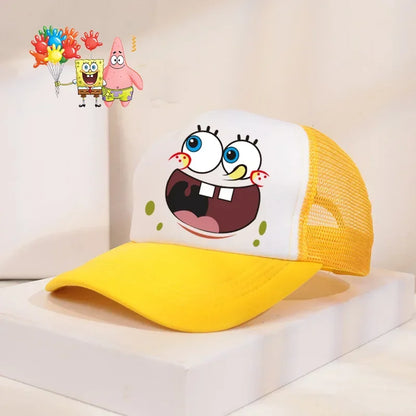 SpongeBobs SquarePants Casual Polyester Sun Hat Truck Driver Baseball Cap Universal Kid Peripheral Adult Anime Adjustable Sunhat