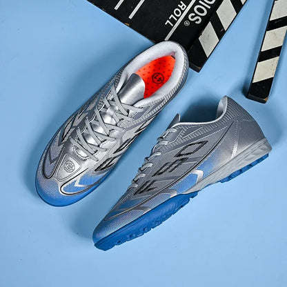 Chaussures de football FG/TF populaires, crampons de football unisexes à tige basse, baskets de football pour terrain, crampons d'entraînement rapides, crampons antidérapants à pointes longues