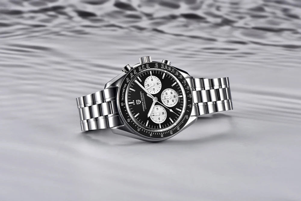 PAGANI DESIGN Moon Uhr – Luxuriöser Quarz-Chronograph für Herren, sportlicher Stil, Saphirglas mit Antireflexbeschichtung, leuchtende Anzeige