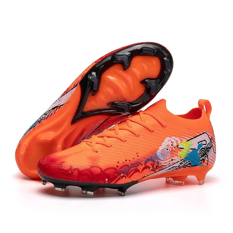 Nouvelles chaussures de football pour hommes, chaussures d'entraînement, chaussures de football à crampons longs, crampons de football ultralégers FG antidérapants pour l'extérieur, livraison directe