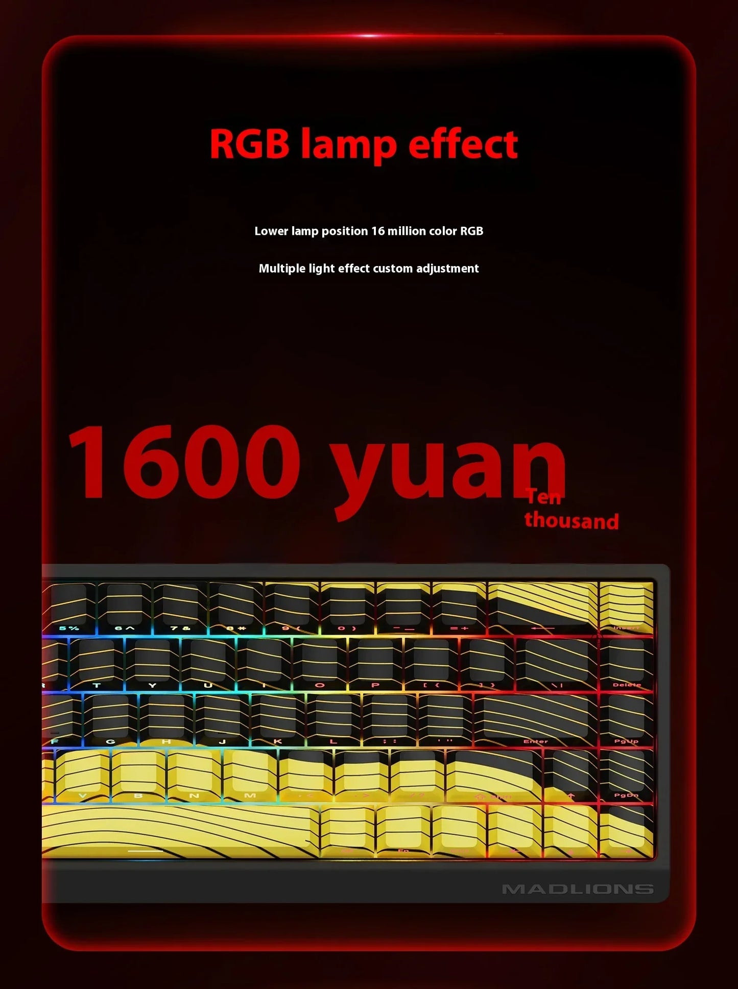 Madlions Mad 60He Magnetic Switch Mechanical Keyboard MAD68 Wired Keyboard Mad60he Custom MAD68he Esports Gamer Keyboard Gifts