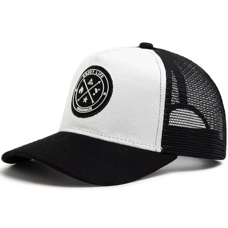 Four Seasons Mesh Baseball Cap Women Men Fashion Casual Breathable Letter Icon Unisex HipHop Trucker Caps Outdoor Sports Dad Hat