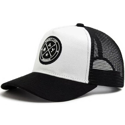 Four Seasons Mesh Baseball Cap Women Men Fashion Casual Breathable Letter Icon Unisex HipHop Trucker Caps Outdoor Sports Dad Hat