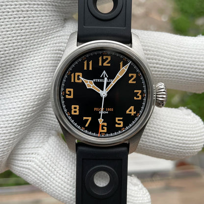 STEELFLIER Official SF740V New Quartz Pilot Series Swiss C3 Luminous 200M Waterproof VH31 Movement Men's Fashion Business Watch