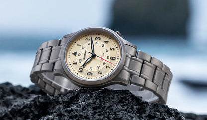 BERNY Full Titanium Watches for Men Outdoor Quartz Men's Field Wristwatch VH31 Super Luminous Sapphire Easy Read Watch