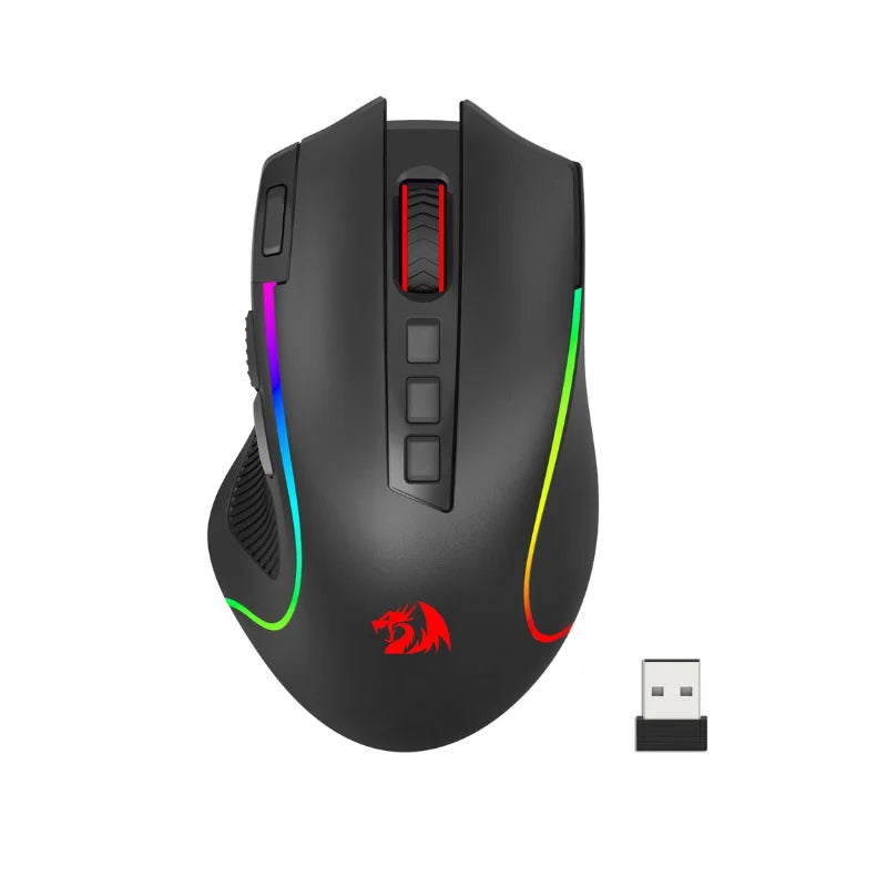Redragon M612 PRO BT & 2.4RGB gaming miška, 8000 DPI, žična/brezžična optična gaming miška, 11 programabilnih gumbov in 6 načinov osvetlitve ozadja