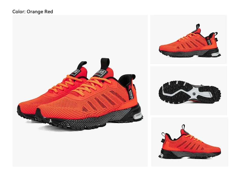 Baasploa professionele hardloopschoenen voor heren, lichtgewicht designer mesh sneakers voor heren, veterschoenen voor outdoor sport en tennis