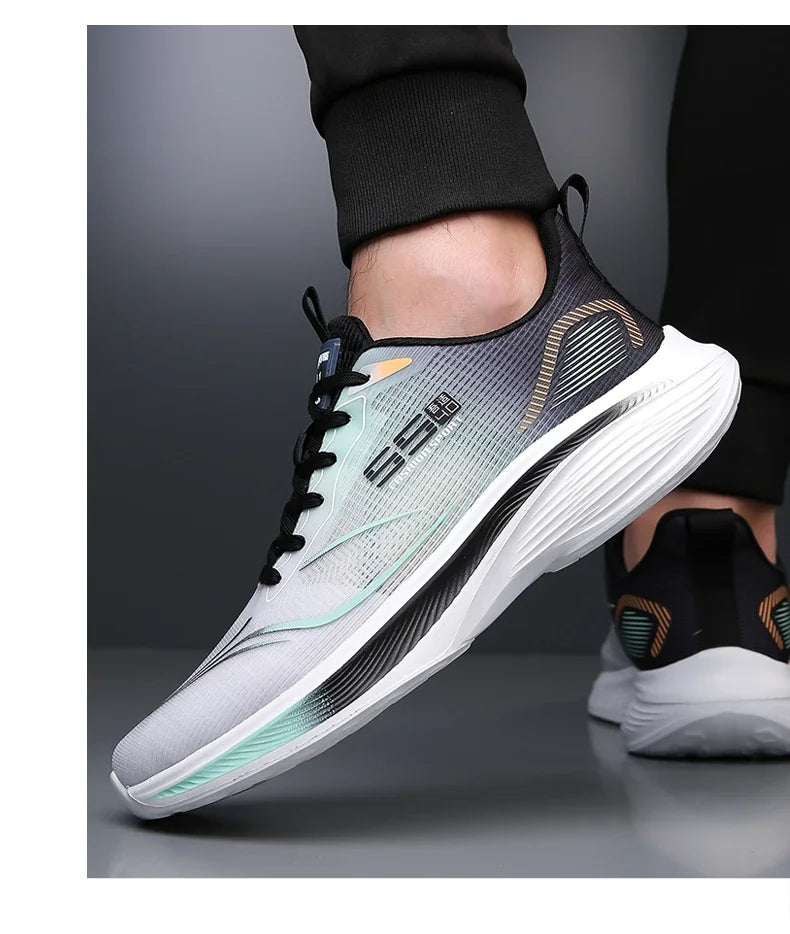 Carbonplaat marathonschoenen voor heren, casual sneakers met luchtkussen, luxe, comfortabel en lichtgewicht, sportieve hardloopschoenen voor heren