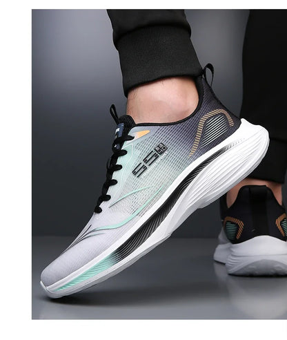 Carbonplaat marathonschoenen voor heren, casual sneakers met luchtkussen, luxe, comfortabel en lichtgewicht, sportieve hardloopschoenen voor heren