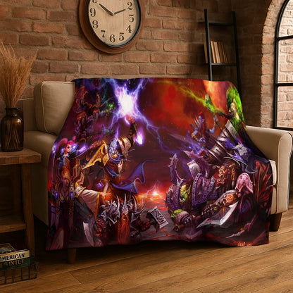 Demon Hunter Arthas World of Warcraft WOW Фланелено одеяло – меко и топло одеяло за спалня, хол, легло, пътуване и пикник