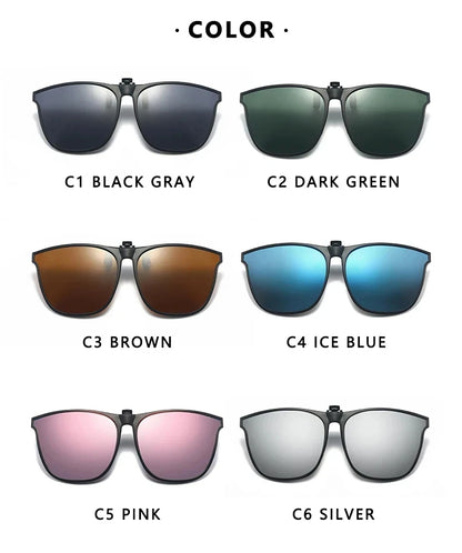 Polarized Rimless Men Clip On Sunglasse Glasses Narrow Clip-on Lenses Women Anti-glare Sunglasses UV400 Goggles New In
