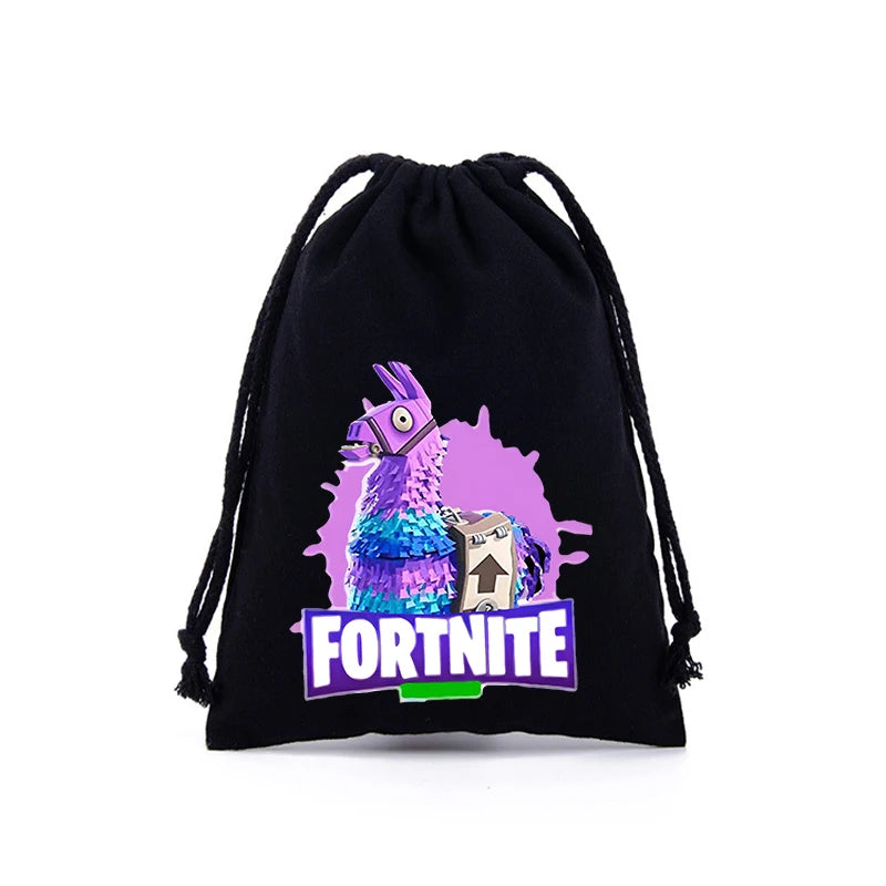 Fortnites Boys Girls Drawstring Bags Cartoon Anime Printed Large Capacity Storage Bags Tote Bag Handbag New Cute Birthday Gifts