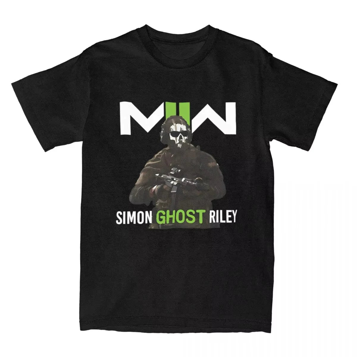 Call of Duty Ghost MW2 T-Shirt Men's Women Clothing O-neck Short Sleeve Top Trendy Streetwear Casual Cotton Summer Oversized Tee