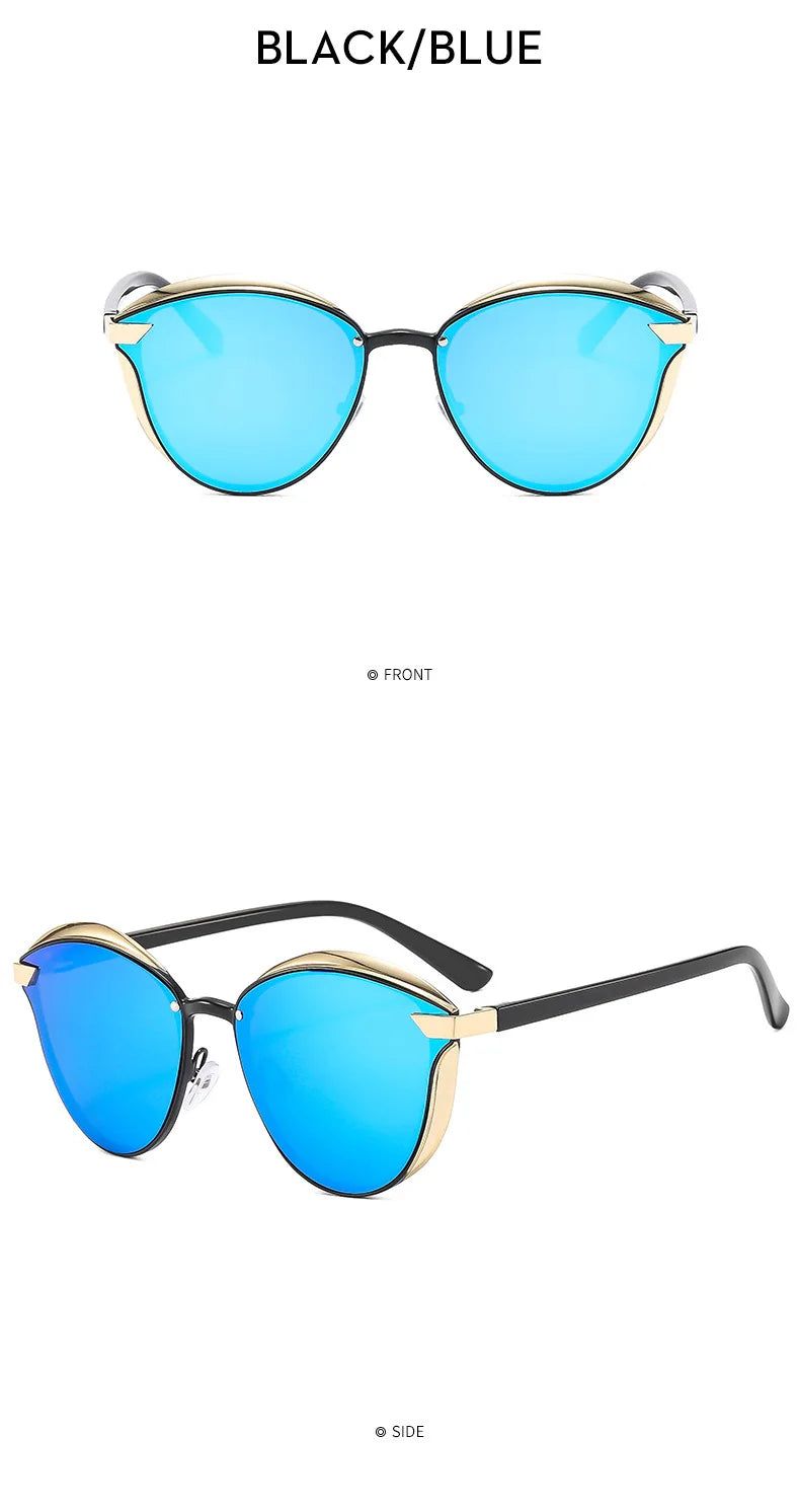 Fashion Classic Polarized Sunglasses for Women Cat Eye Brand Sun Glasses Luxury Round Eyeglasses UV400 Gafas De Sol