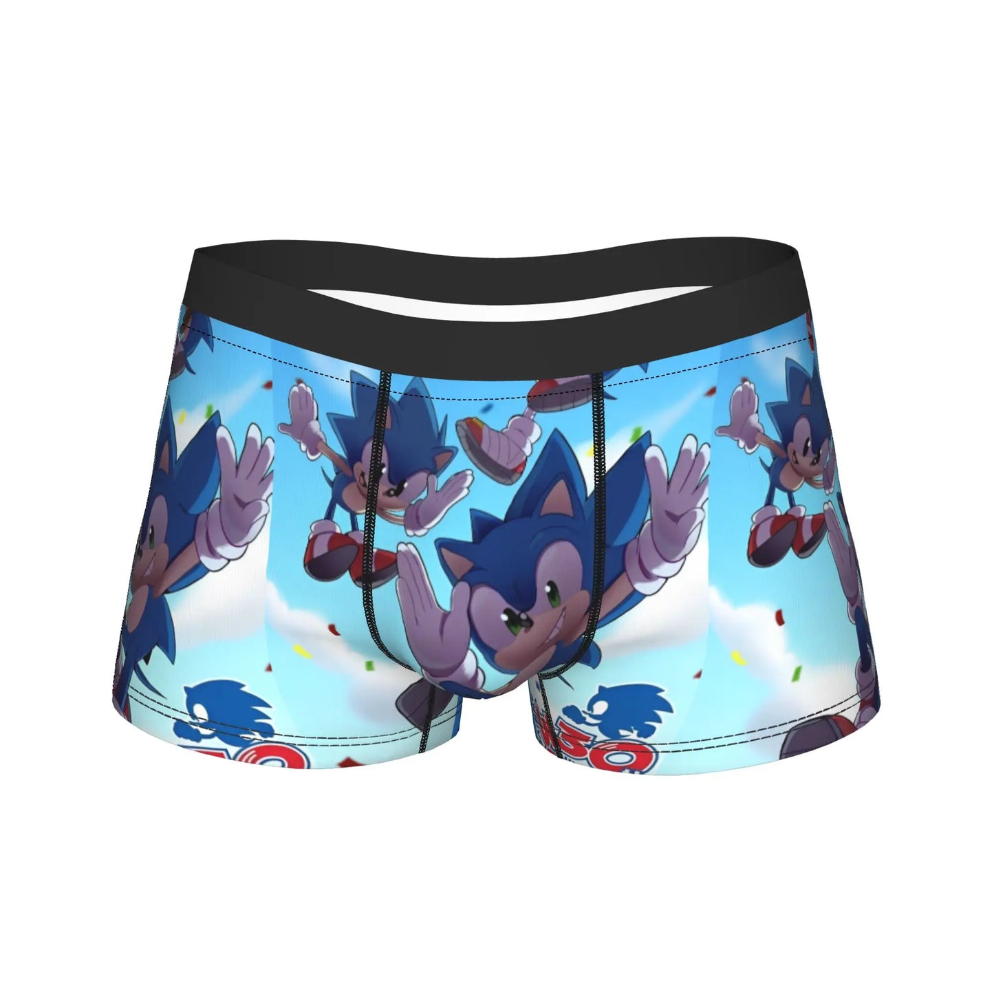 S-Sonic Retro Game Cartoon Underwear  Printed Boxershorts Quality Men Panties Elastic Boxer Brief Birthday Present