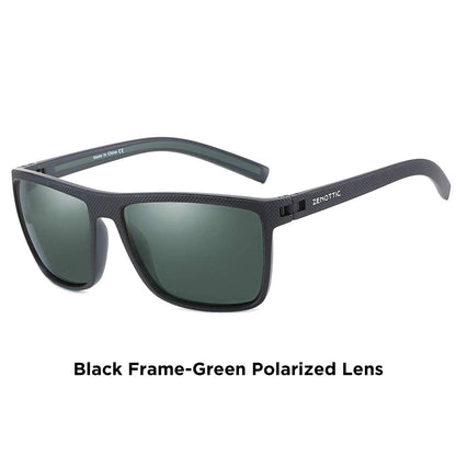 ZENOTTIC Polarized Sunglasses for Men Lightweight TR90 Frame UV400 Protection Square Sun Glasses