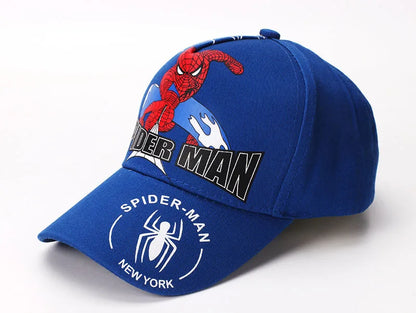 Marvel Anime Figure Spider-Man Cartoon Baseball Cap Cotton Polyester Peaked Cap Boy Girl Headwear Accessories Kids Birthday Gift