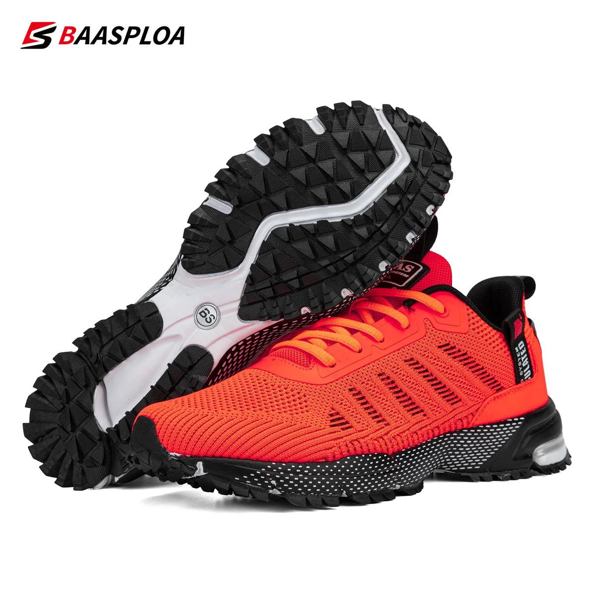 Baasploa professionele hardloopschoenen voor heren, lichtgewicht designer mesh sneakers voor heren, veterschoenen voor outdoor sport en tennis