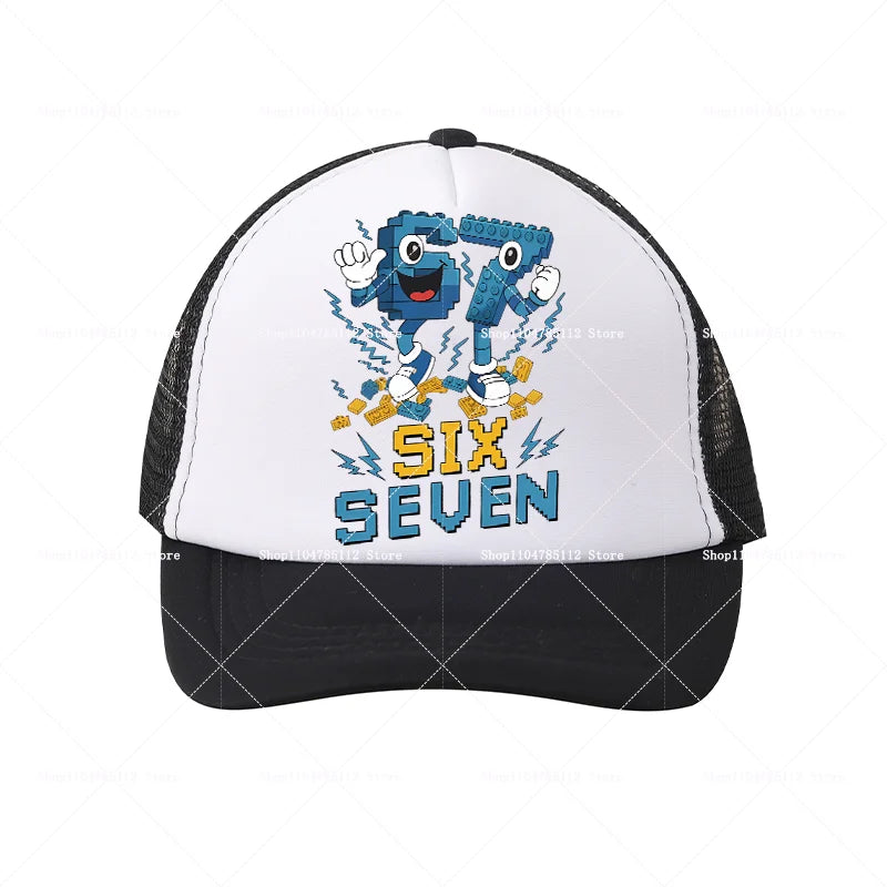Steal A Brainrot Baseball Cap 67 Six Seven Cartoon Anime A-Z Letter Hat Boys Girls Adjustable Sport Fashion Adult Headwear Gift