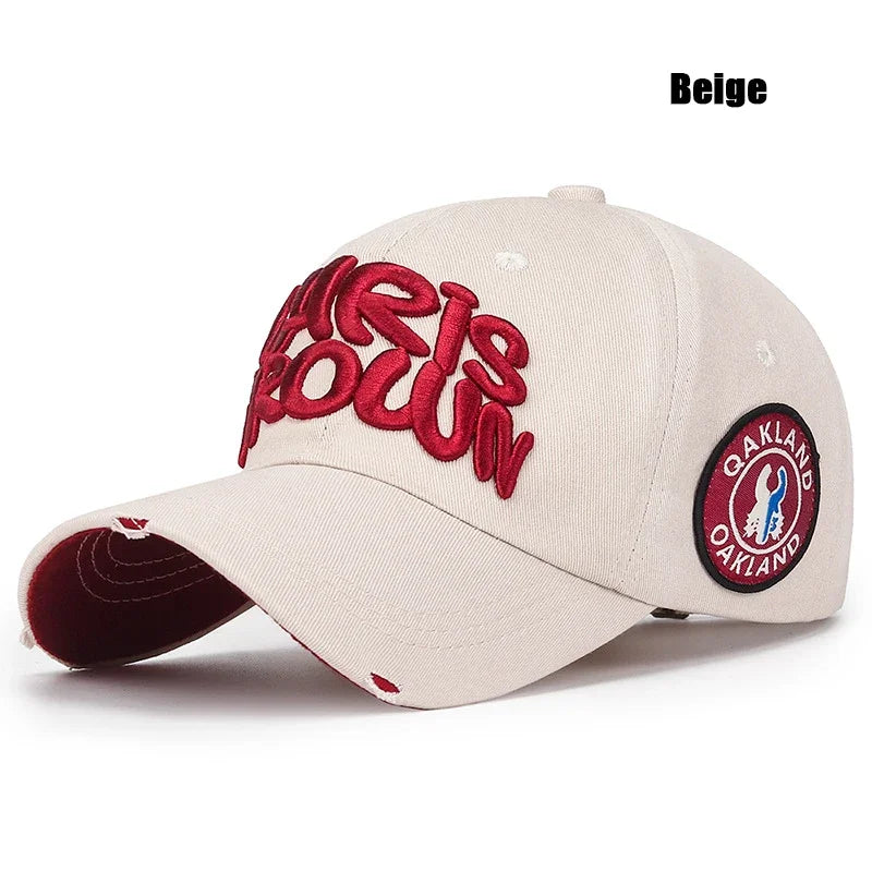 Mode, friluftsliv, sport, basebollkeps, unisex för män och kvinnor, universell bokstavsbroderi, justerbar snapback-keps