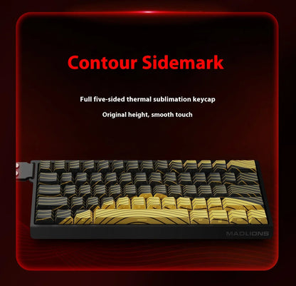 Madlions Mad 60He Magnetic Switch Mechanical Keyboard MAD68 Wired Keyboard Mad60he Custom MAD68he Esports Gamer Keyboard Gifts