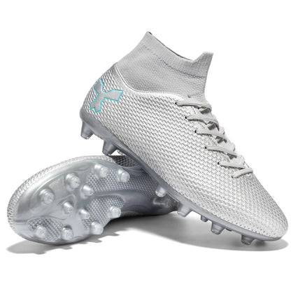 New Unisex Long Spike Football Boots Men Broken Nail Soccer Shoes AG/TF Training Soccer Cleats Sneakers Non-Slip Ankle Zapatos