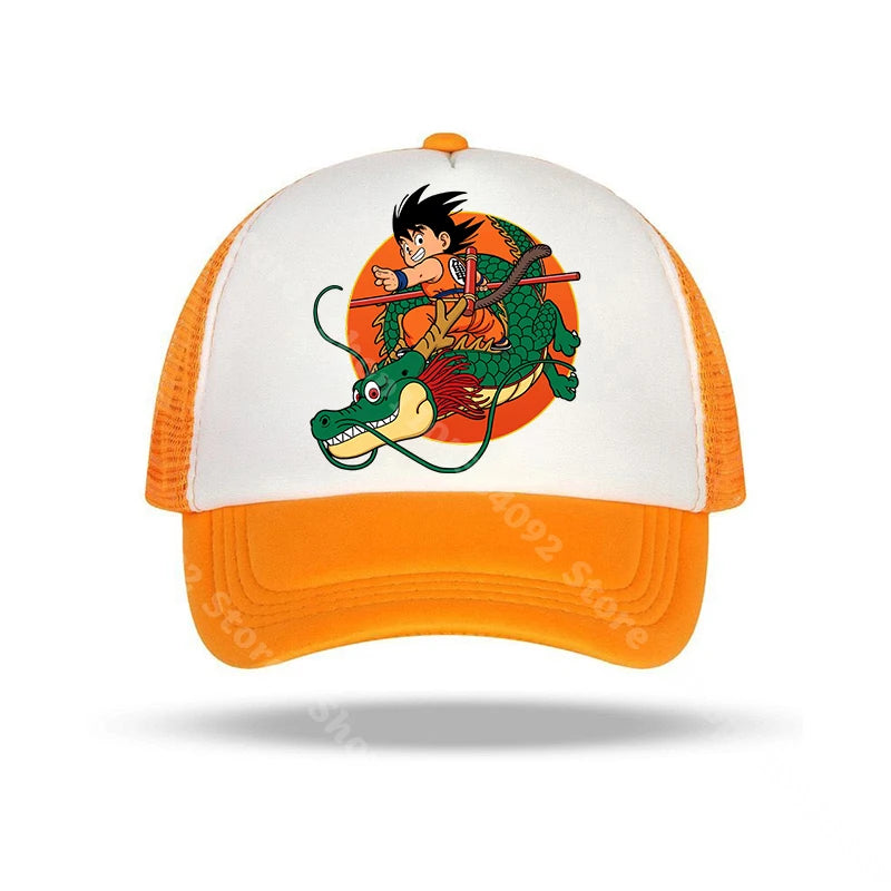 Dragon Ball-baseballkepsar med anime-karaktärer, solhattar för barn och vuxna, andningsbara sommarhattar i ledig stil, justerbara kepsar med skärm, presenter