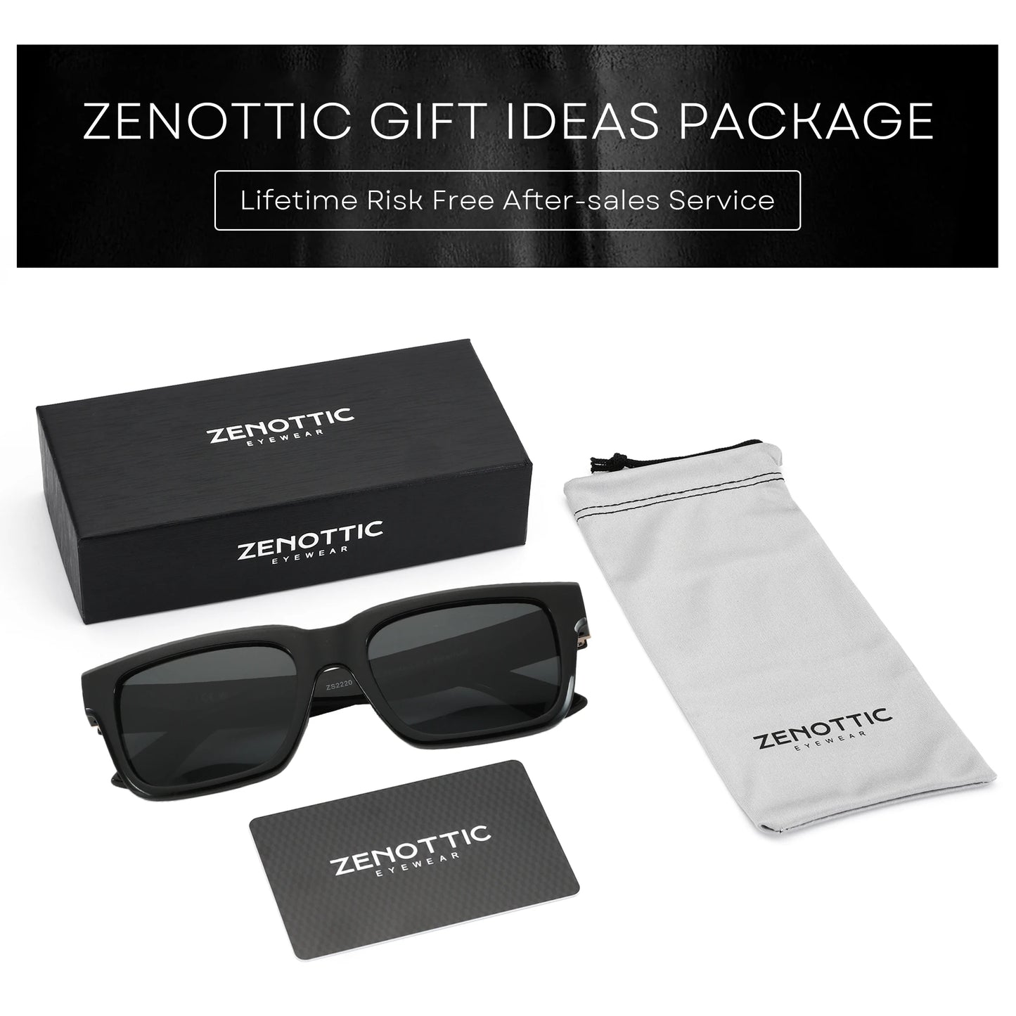 ZENOTTIC 2026 New Fashion Square Polarized Sunglasses Women Men UV400 Protection Shade Rectangle Sun Glasses