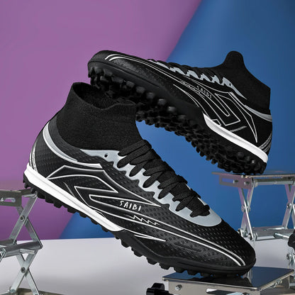 Scarpe da calcio Outdoor TF Turf: tomaia in tessuto PU confortevole, suola in gomma ad alta aderenza, qualità affidabile, scarpe sportive per bambini e adolescenti