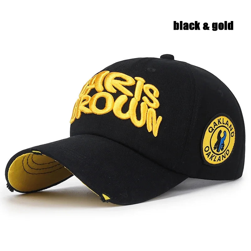 Mode, friluftsliv, sport, basebollkeps, unisex för män och kvinnor, universell bokstavsbroderi, justerbar snapback-keps