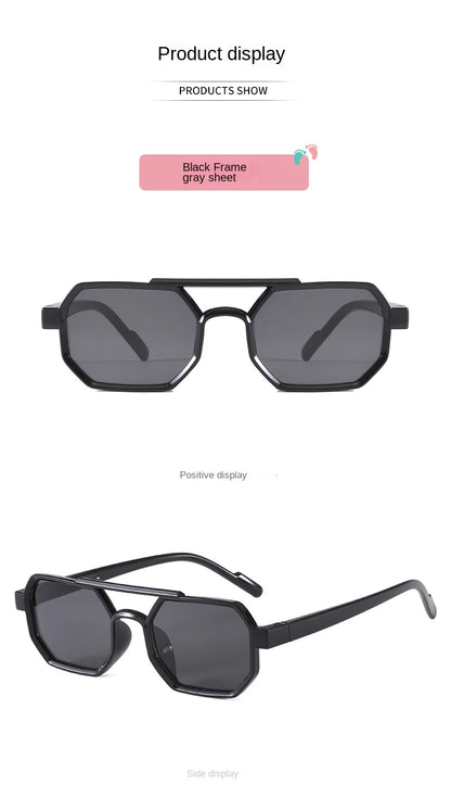 Children’s Sunglasses Vintage Double-beam Sun Glasses UV400 Outdoor Girl Boy Fashion Glasses Classic Square Kids Sunglasses