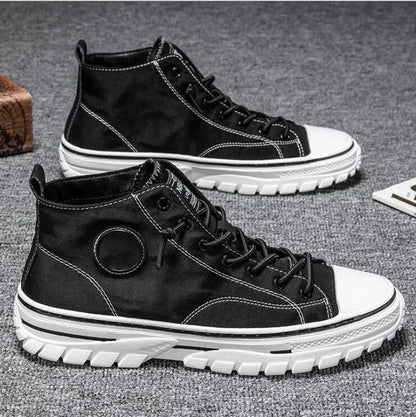 Pantofi din pânză pentru bărbați, pantofi sport casual înalți, respirabili, gri, pentru skateboarding, vulcanizați, adidași confortabili, nou