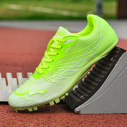 Outdoor Men Woman Track & Field Running Shoes Professional Competition Nail Sneakers Anti-Slip Student Training Shoes