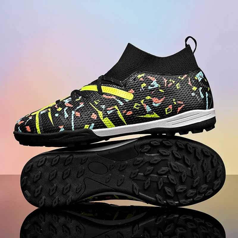 Chaussures de football pour hommes, chaussures de soccer professionnelles, chaussures de futsal d'extérieur, chaussures de soccer unisexes pour terrain synthétique, chaussures de soccer respirantes pour entraînement et mat