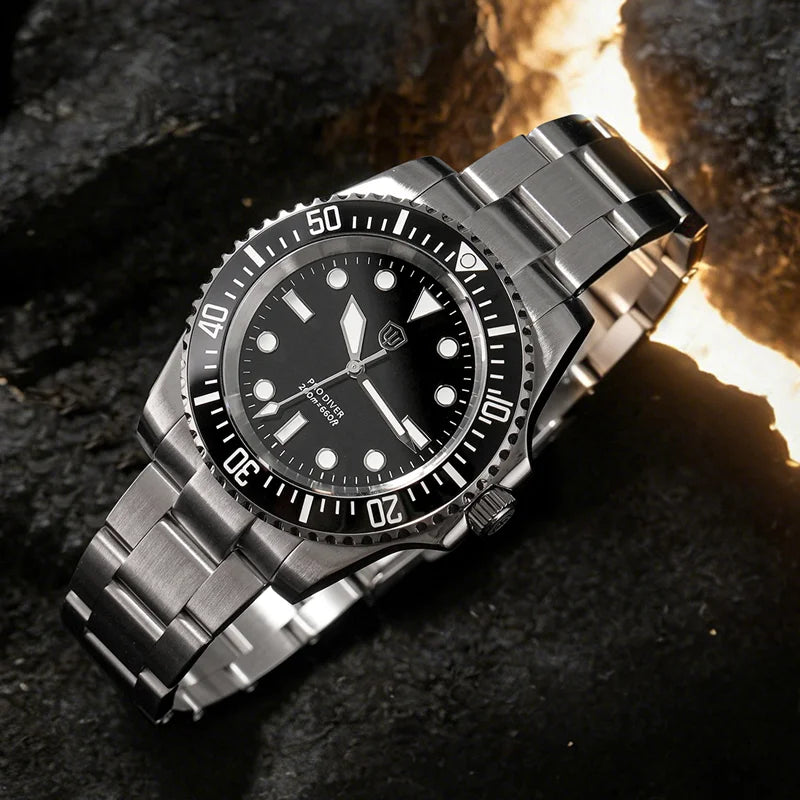 Watchdives WD1680Q V2 Men Watch VH31 Sweep Second Quartz Movement AR Sapphire Luminous BGW9 20Bar Waterproof Steel Wristwatches
