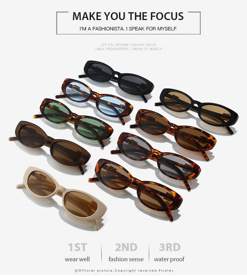 Sexy Cat Eye Sunglasses Women Vintage Small Frame Leopard Sun Glasses Female Black Shades Ladies Fashion Eyewear Oculus De Sol
