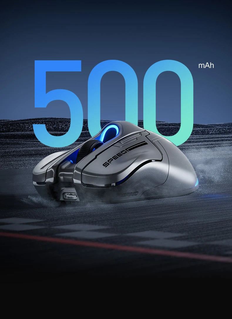 Bezdrátová Bluetooth herní myš INPHIC Super Racing Car Series s baterií 500mA, zobrazením stavu baterie a přizpůsobitelnými světelnými efekty