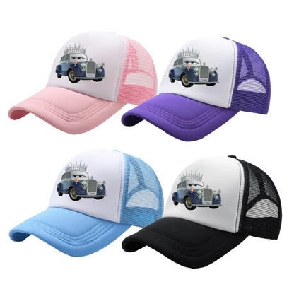 Anime Cars Lightning McQueen Cartoon Figure Print Fashion Baseball Cap Girls Boys Summer Casual Adjustable Sun Hat Birthday Gift