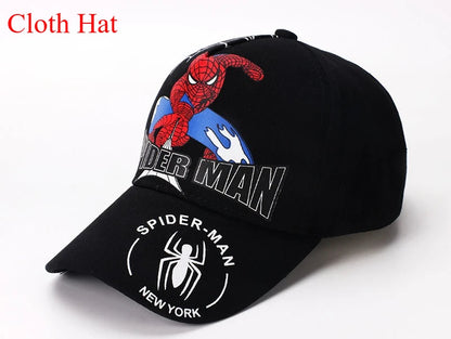 Marvel Anime Figure Spider-Man Cartoon Baseball Cap Cotton Polyester Peaked Cap Boy Girl Headwear Accessories Kids Birthday Gift
