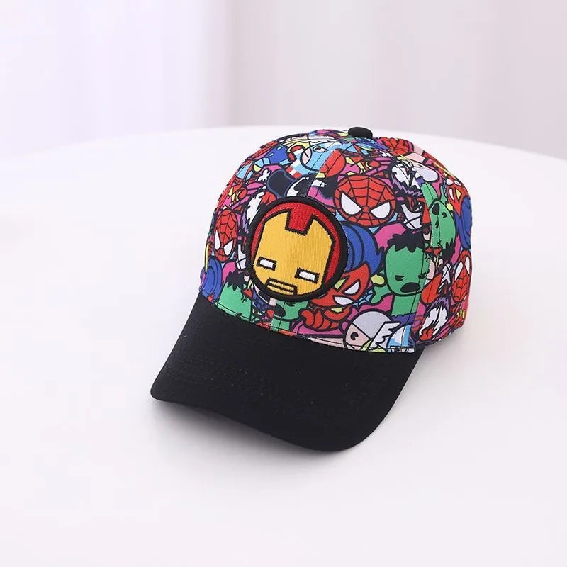 Anime Merchandise Spider-Man, Iron Man, Hulk, Captain America Cartoon Duckbill Hat Creative Fashion Baseball Cap Boys' Sun Hat
