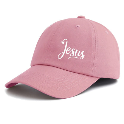 1pc JESUS Print Baseball Cap for Adults,Minimalist Retro Style Casual Soft Adjustable Dad Hat,Perfect As Gift