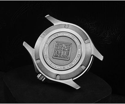 San Martin Official 39mm Guilloche MOP Dial Gada Watch Miyota 9015 Luxury Men's Automatic Mechanical Watches 10 ATM reloj SN0150