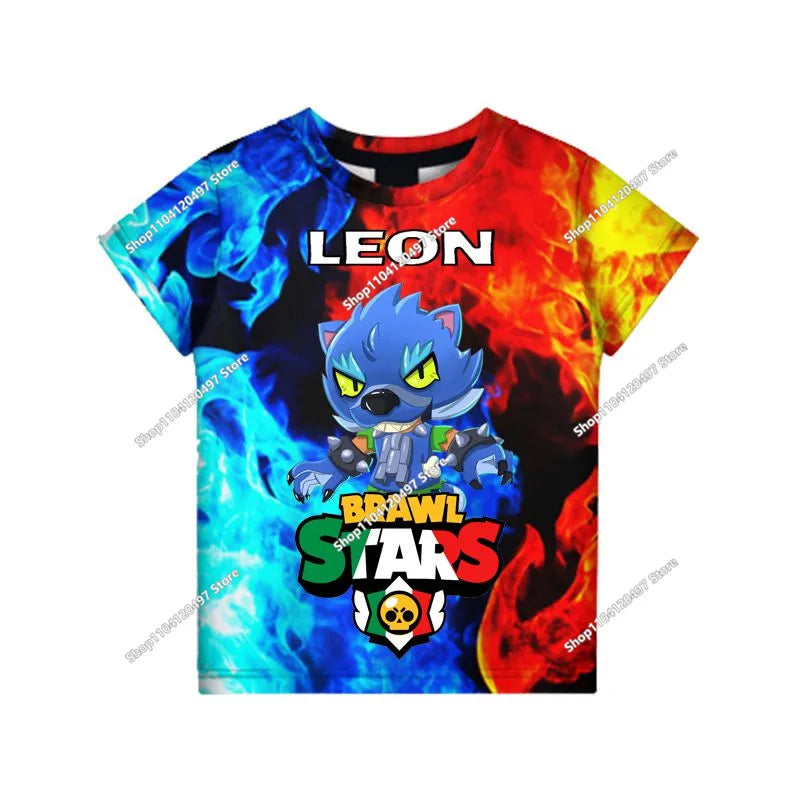 Newest 2026 Brawl Stars 3D Print Tops Cartoon Children Short Sleeve T-shirt Summer Popluar Men Funny Tees